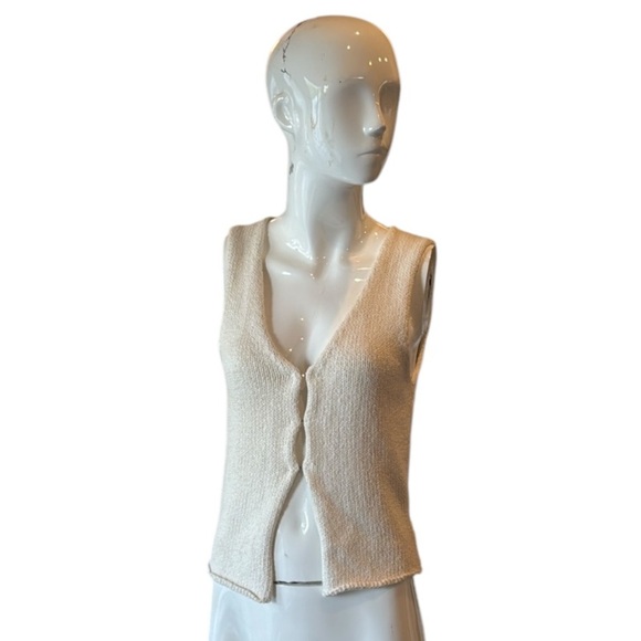 Line and Dot Renegade Ivory Cotton Knit Vest or Top Size Small - Picture 8 of 12